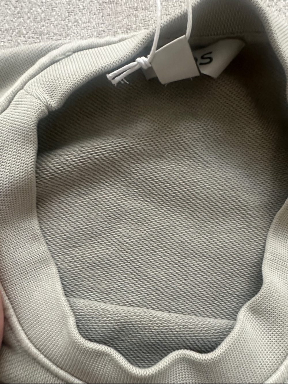 COS Relaxed Crewneck Sweatshirt in Sage - Picture 5 of 5